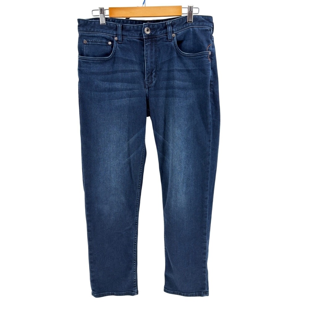 Tommy Bahama Denim Mens Dark Wash Straight Leg Blue Jeans 34x30